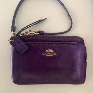 Coach wristlet in purple